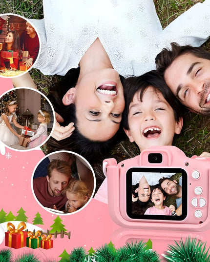 Skaitmeninis fotoaparatas vaikams, 40 MP, žaislinė kamera, žaidimai + 32 GB kortelė