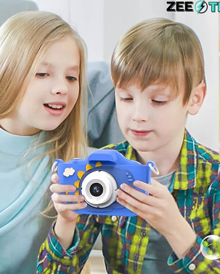 Skaitmeninis fotoaparatas vaikams, 40 MP, žaislinė kamera, žaidimai + 32 GB kortelė