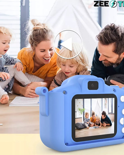 Skaitmeninis fotoaparatas vaikams, 40 MP, žaislinė kamera, žaidimai + 32 GB kortelė