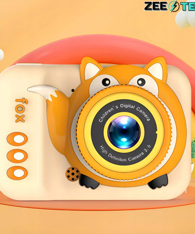 Skaitmeninis fotoaparatas vaikams ZeeTech 40 Mpx, lapės dizainas, su 32 GB atminties kortele