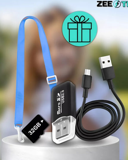 Skaitmeninis fotoaparatas vaikams, 40 MP, žaislinė kamera, žaidimai + 32 GB kortelė