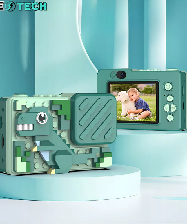 Skaitmeninis fotoaparatas vaikams ZeeTech 40 Mpx asmenukių kamera su žaidimais ir 32 GB kortele