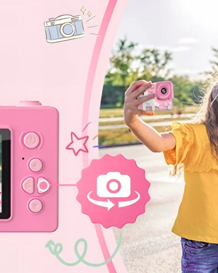 Skaitmeninis fotoaparatas vaikams, 40MP, asmenukių kamera, žaidimai + 32GB kortelė