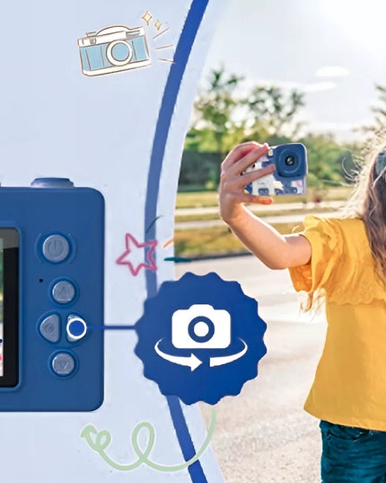 Skaitmeninis fotoaparatas vaikams, 40MP, asmenukių kamera, žaidimai + 32GB kortelė