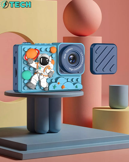 Skaitmeninis fotoaparatas vaikams, 40MP, asmenukių kamera, žaidimai + 32GB kortelė