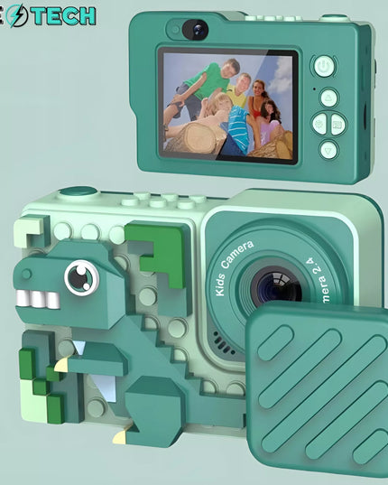 Skaitmeninis fotoaparatas vaikams, 40MP, asmenukių kamera, žaidimai + 32GB kortelė