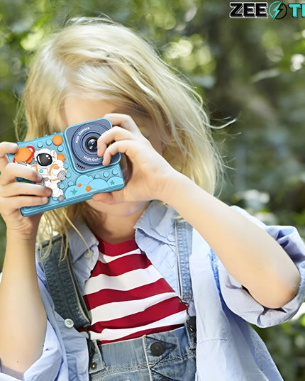Skaitmeninis fotoaparatas vaikams, 40MP, asmenukių kamera, žaidimai + 32GB kortelė