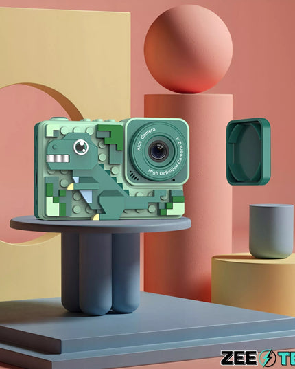 Skaitmeninis fotoaparatas vaikams, 40MP, asmenukių kamera, žaidimai + 32GB kortelė