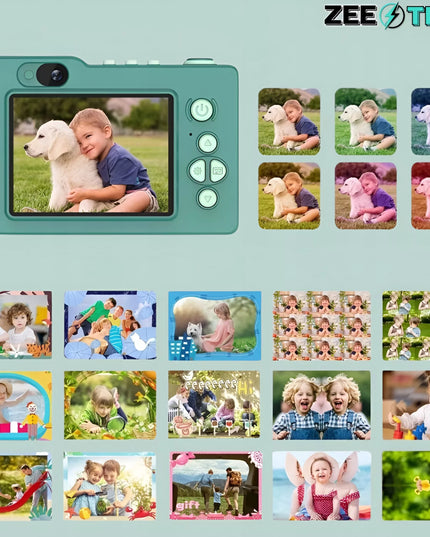 Skaitmeninis fotoaparatas vaikams, 40MP, asmenukių kamera, žaidimai + 32GB kortelė