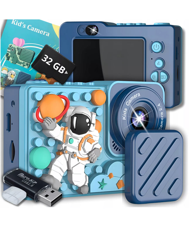 Skaitmeninis fotoaparatas vaikams ZeeTech 40 Mpx asmenukių kamera žaidimai+32GB kortelė