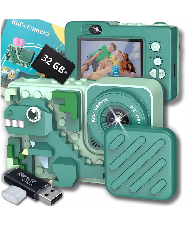 Skaitmeninis fotoaparatas vaikams ZeeTech 40 Mpx asmenukių kamera su žaidimais ir 32 GB kortele