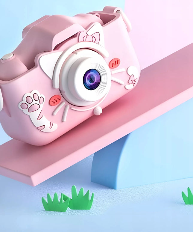 Skaitmeninis fotoaparatas vaikams ZeeTech Kotek 40 Mpx su žaidimais ir 32GB kortele