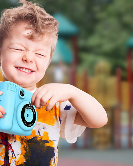 Skaitmeninis momentinis fotoaparatas vaikams su spausdintuvu + 32GB kortelė + 14 ritinėlių