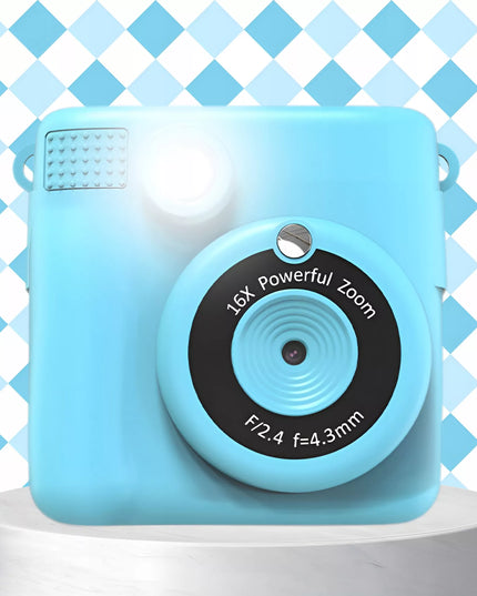 Skaitmeninis momentinis fotoaparatas vaikams su spausdintuvu + 32GB kortelė + 14 ritinėlių