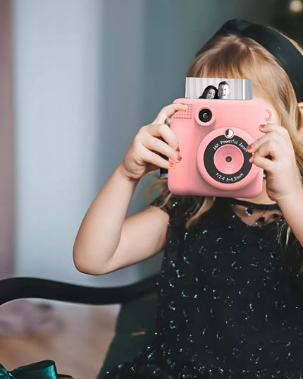 Skaitmeninis momentinis fotoaparatas vaikams su spausdintuvu + 32GB kortelė + 14 ritinėlių