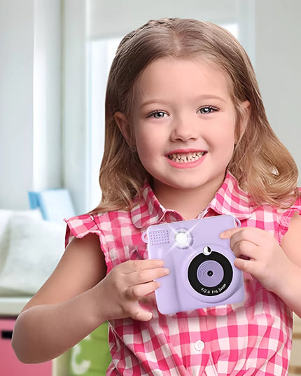 Skaitmeninis momentinis fotoaparatas vaikams su spausdintuvu + 32GB kortelė + 14 ritinėlių