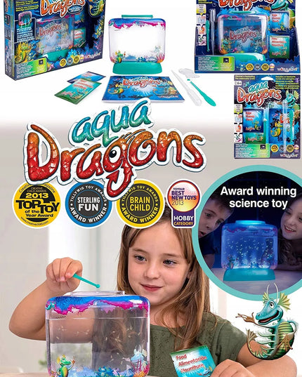 AQUA DRAGONS Povandeninis pasaulis Vandens drakonai su LED lempute edukacinis žaislas