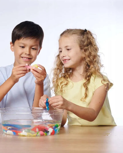„Aqua Gelz“ didelis kūrybinis rinkinys: 6 spalvų geliai, kristalai ir 3D figūrėlės