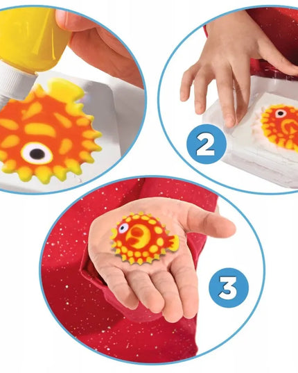 „Aqua Gelz“ didelis kūrybinis rinkinys: 6 spalvų geliai, kristalai ir 3D figūrėlės