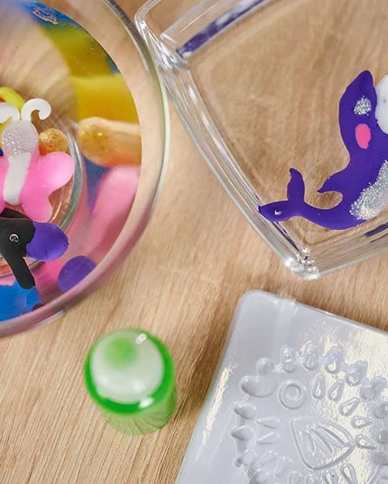 AQUA GELZ XXL didelis kūrybinis rinkinys, 13 spalvų gelių, 3D gyvūnėliai ir formelės