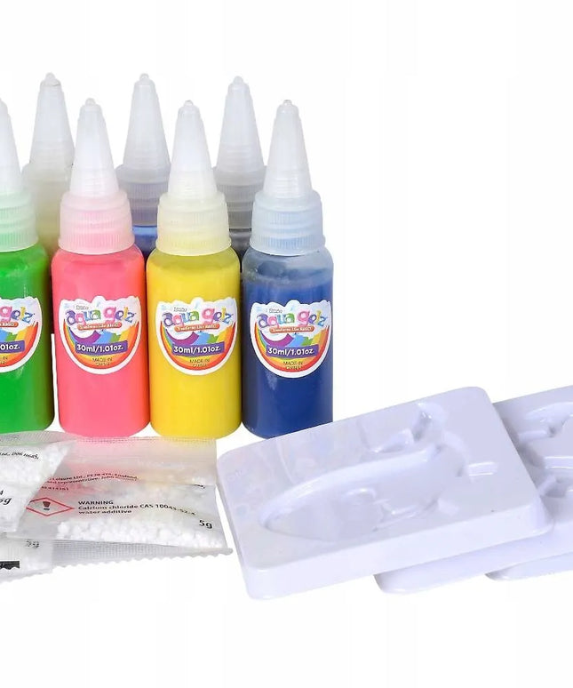 Aqua Gelz kūrybinis rinkinys „Jūros gyvūnai“ – 7 spalvų geliai ir formelės