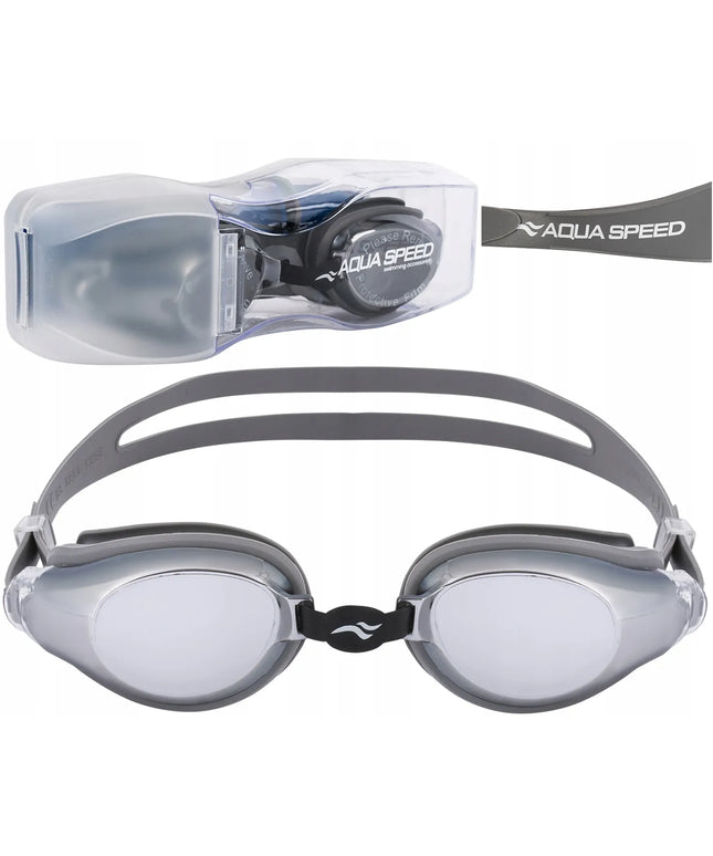 AQUA SPEED plaukimo akiniai baseinui su ANTI-FOG ir UV apsauga