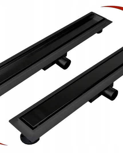 AQUAUNO 2in1 LINIJINIS NUOTEKŲ KANALAS 60 cm ŽEMAS SIFONAS 52mm JUODAS