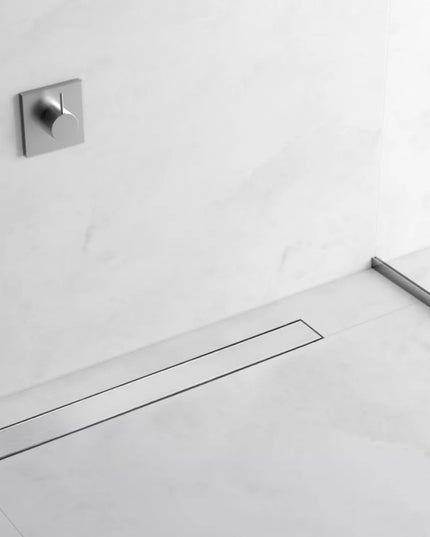 AQUAUNO 2 viename Linijinis nuotekų latakas 80 cm Žemas sifonas 52 mm Didelis pralaidumas