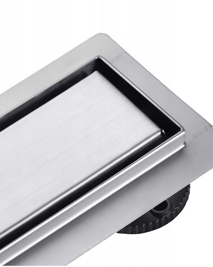 AQUAUNO 2 viename Linijinis nuotekų latakas 80 cm Žemas sifonas 52 mm Didelis pralaidumas