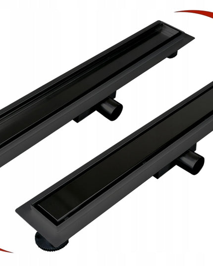 AQUAUNO 2in1 linijinis latakas 90 cm žemas sifonas 52mm juodas