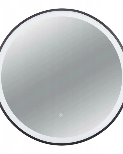 AQUAUNO Apvalus LED veidrodis su apšvietimu 60 cm, spalvos keitimas