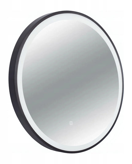 AQUAUNO Apvalus LED veidrodis su apšvietimu 60 cm, spalvos keitimas