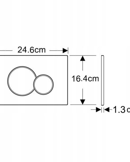 AQUAUNO Mygtukas vandens nuleidimui WC GEBERIT SIGMA matinės baltos spalvos apvalūs mygtukai