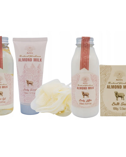 AURORA Dovanų rinkinys Dušo želė Balzamas Šveitiklis Vonios druska