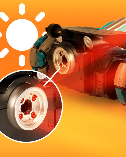 Nuotoliniu būdu valdomas RC automobilis „MalPlay Rhino Stunt Drift 4×4“ su gestų valdymu, 360° driftu ir LED šviesomis