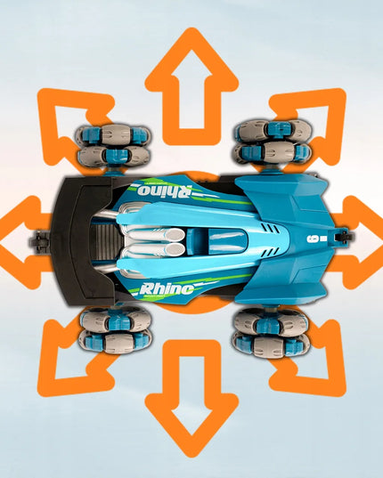 Nuotoliniu būdu valdomas RC automobilis „MalPlay Rhino Stunt Drift 4×4“ su gestų valdymu, 360° driftu ir LED šviesomis