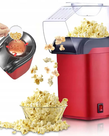 1200 W kukurūzų spragėsių gaminimo aparatas, raudonas