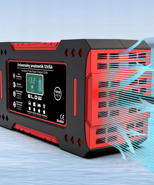 AUTOMATINIS IŠMANUSIS AKUMULIATORIAUS ĮKROVIKLIS / KRAUTUVAS LCD 12V 6A