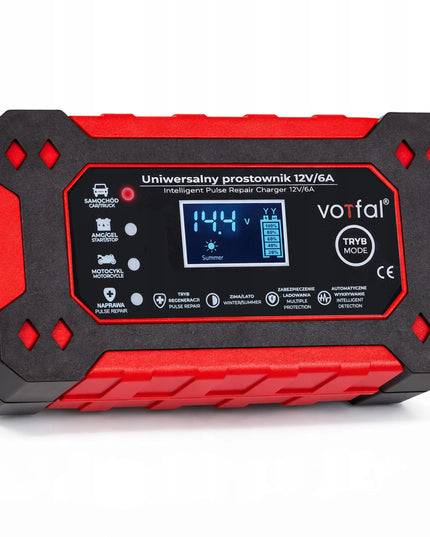 Automatinis išmanusis akumuliatoriaus įkroviklis „Vorfal“ LCD 12 V 6 A