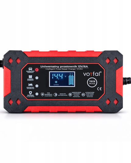 Automatinis išmanusis akumuliatoriaus įkroviklis „Vorfal“ LCD 12 V 6 A