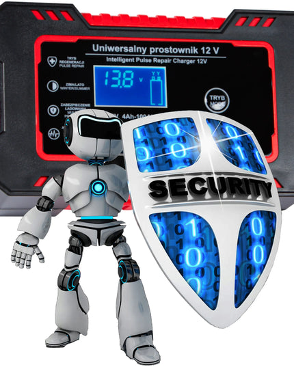 Automatinis išmanusis akumuliatorių įkroviklis su LCD ekranu, 12 V, 6 A