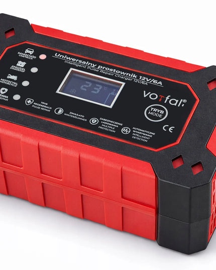 Automatinis išmanusis akumuliatoriaus įkroviklis „Vorfal“ LCD 12 V 6 A