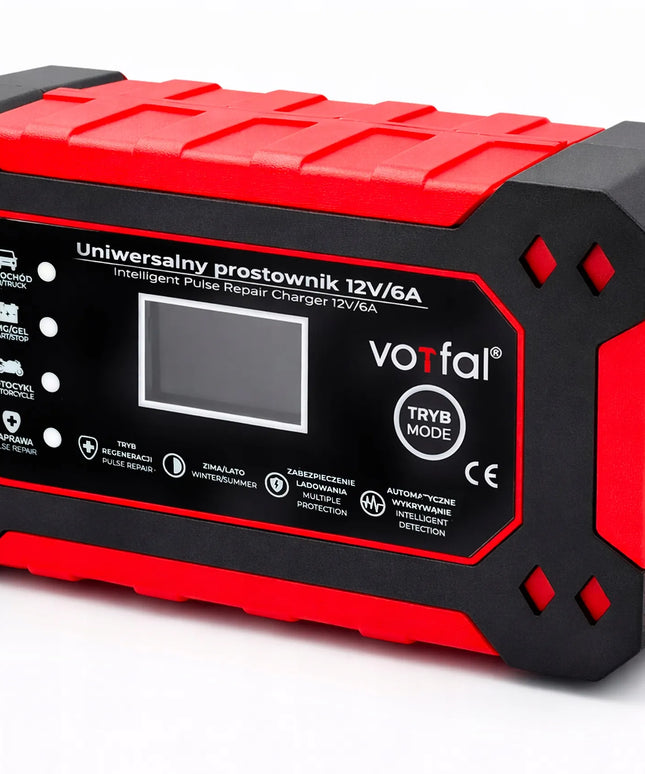Automatinis išmanusis akumuliatoriaus įkroviklis „Vorfal“ LCD 12 V 6 A