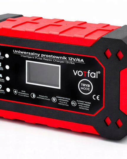 Automatinis išmanusis akumuliatoriaus įkroviklis „Vorfal“ LCD 12 V 6 A