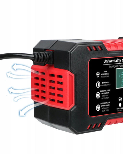 Automatinis išmanusis akumuliatorių įkroviklis su LCD ekranu, 12 V, 6 A