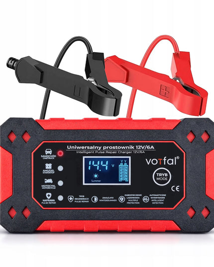 Automatinis išmanusis akumuliatoriaus įkroviklis „Vorfal“ LCD 12 V 6 A