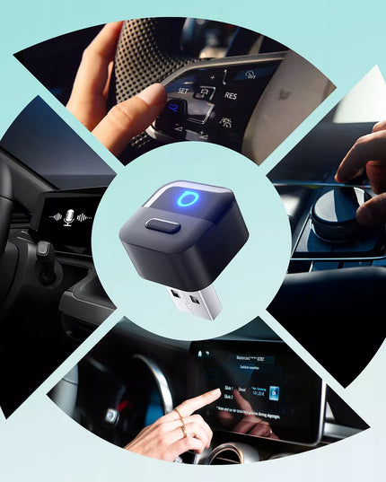 Belaidis Android Auto ir CarPlay adapteris automobiliui WiFi 6, skirtas 2 telefonams 2-in-1