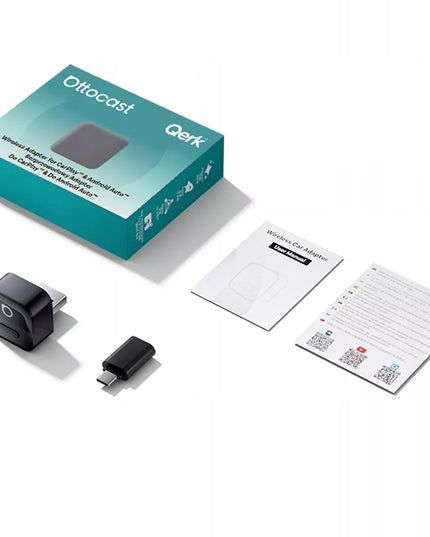 Belaidis Android Auto ir CarPlay adapteris automobiliui WiFi 6, skirtas 2 telefonams 2-in-1