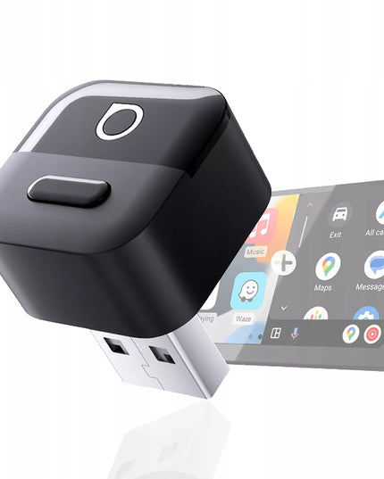 Belaidis Android Auto ir CarPlay adapteris automobiliui WiFi 6, skirtas 2 telefonams 2-in-1