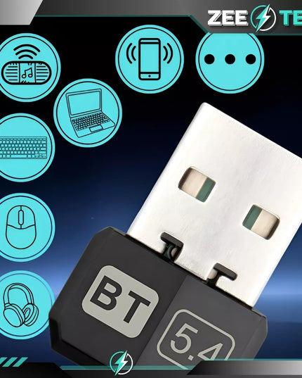 Bluetooth USB 5.4 adapteris, mini siųstuvas-imtuvas kompiuteriui